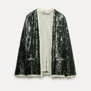 ZARA SEQUIN BLAZER ZW COLLECTION